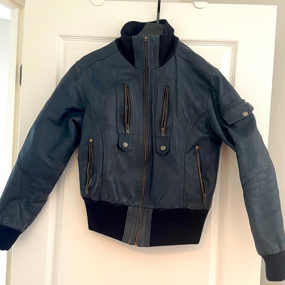 Leather Bomber Jacket